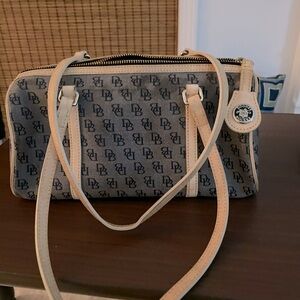 Dooney & Bourke Gray and Cream Shoulder Bag